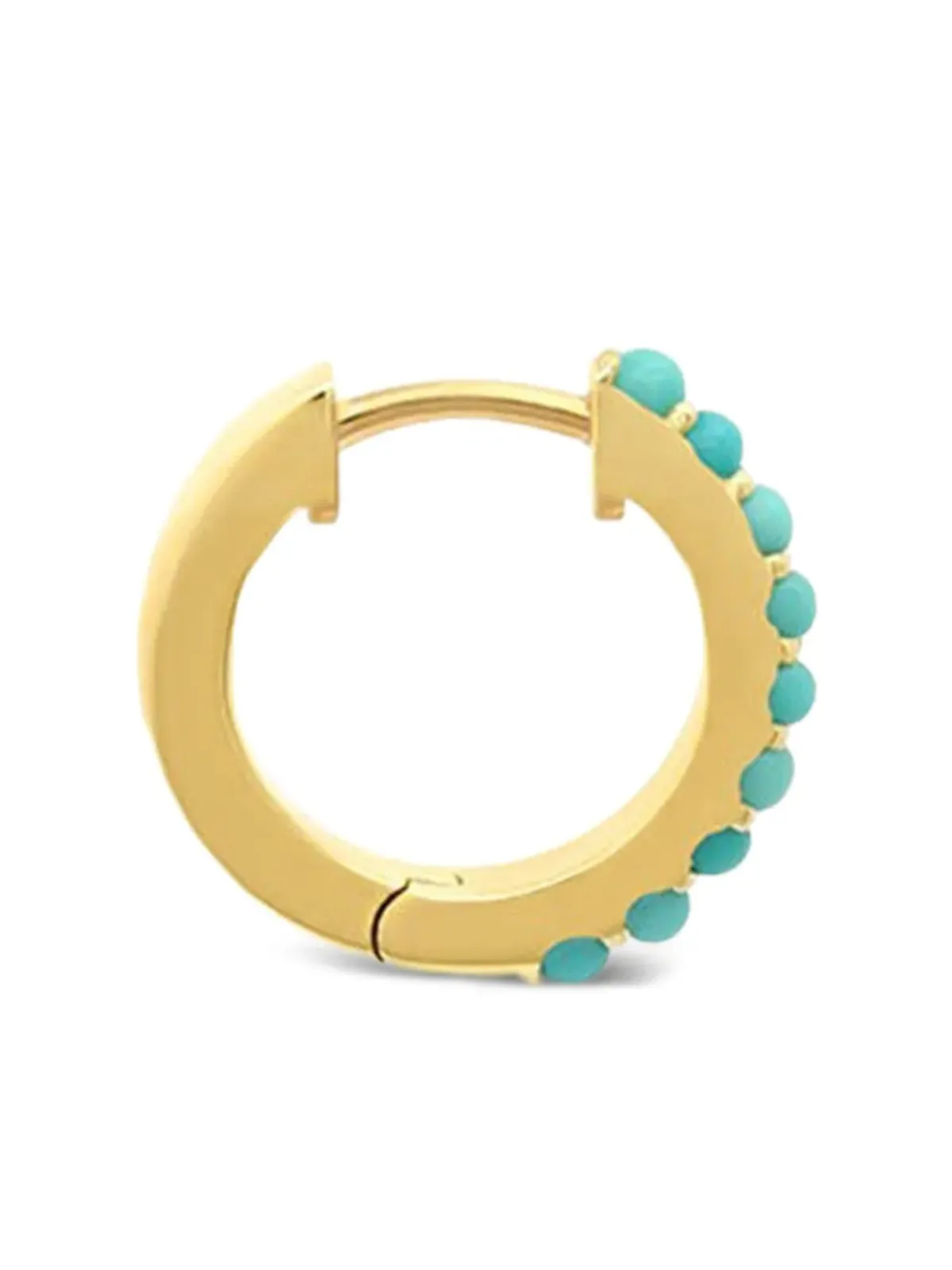 Jennifer Meyer 18k イエローゴールド ターコイズ付き ハグピアス - 画像3