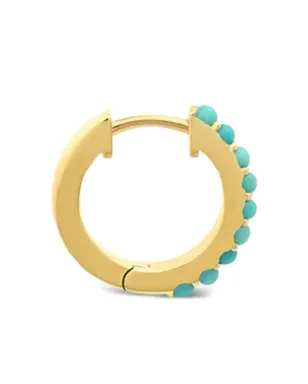 Jennifer Meyer 18k イエローゴールド ターコイズ付き ハグピアス - サムネイル3