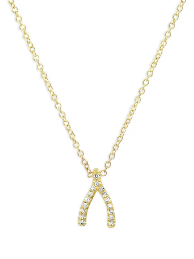 Jennifer Meyer Jennifer Meyer 18kt イエローゴールド ウィッシュボーン ダイヤモンド ネックレスの商品画像