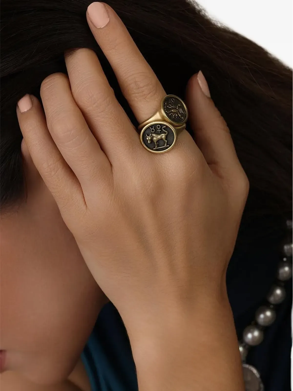 Sylva & Cie 蠍座サインリング 18K イエローゴールド - 画像2