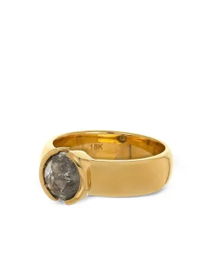 NIMO WITH LOVE 18K イエローゴールド チャビー ダイヤモンドとサファイア リング - サムネイル3