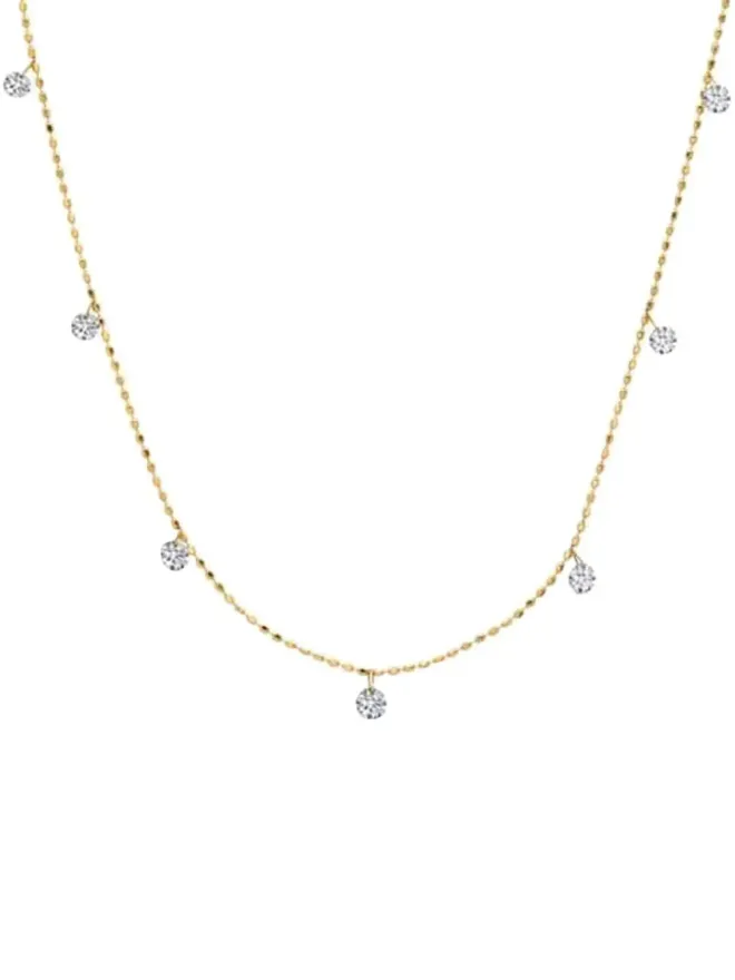 graziela graziela 18K イエローゴールド ティニー・フローティング ダイヤモンド ネックレスの商品画像