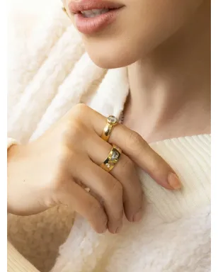NIMO WITH LOVE 18Kイエローゴールド チャビー ダイヤモンド リング - サムネイル5