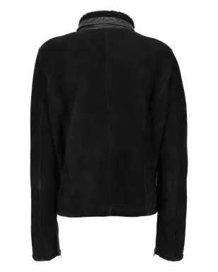 Gucci Pre-Owned 1990s シープスキン ジップフロント ジャケット - サムネイル3