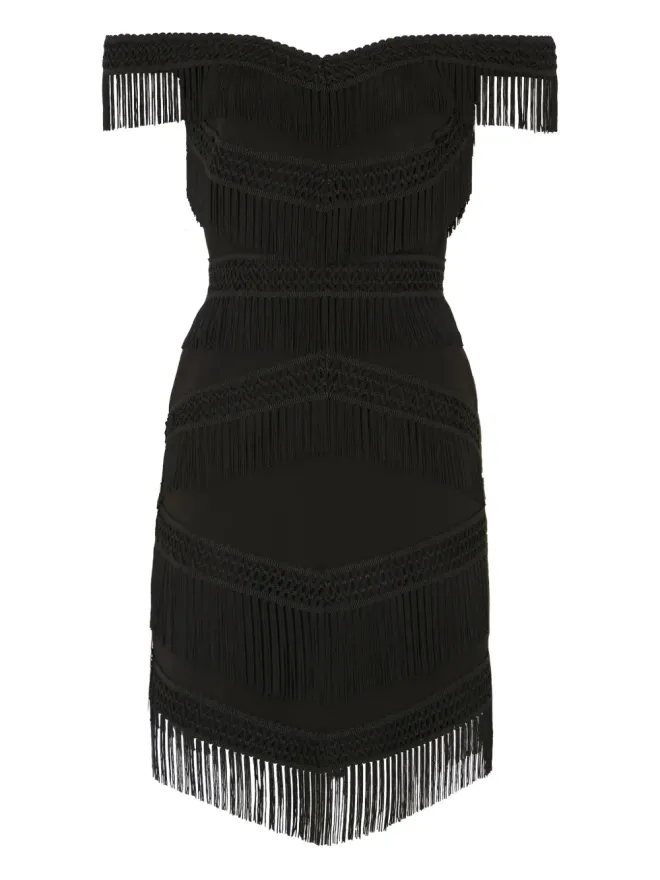 Temperley London Temperley London off-shoulder fringed dressの商品画像