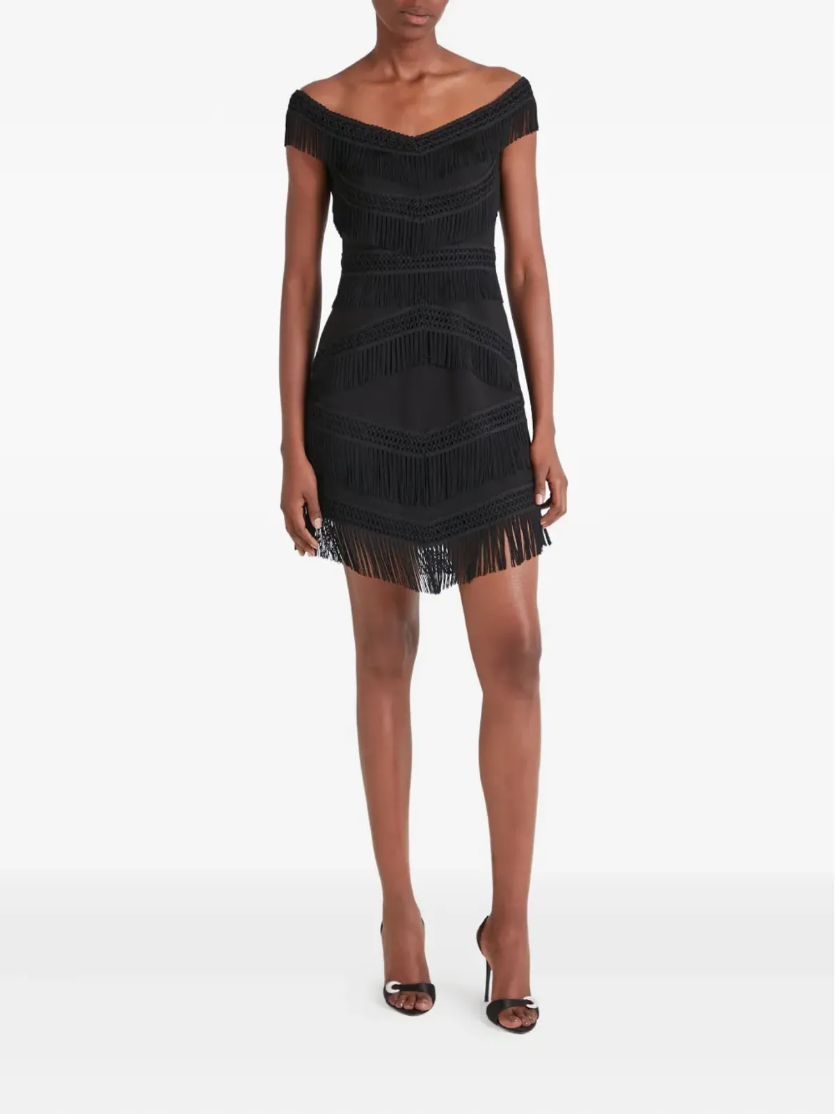 Temperley London off-shoulder fringed dress - 画像2