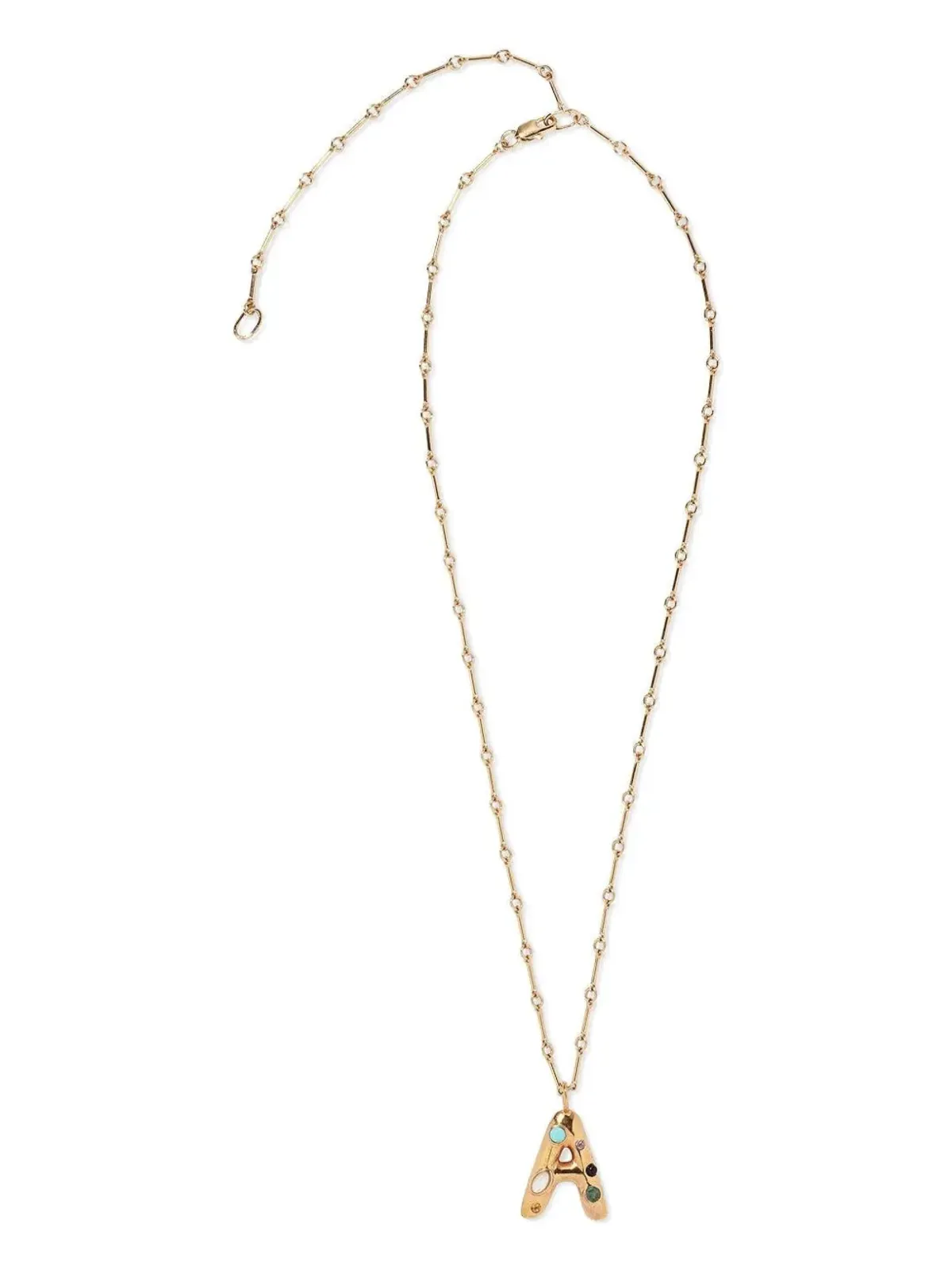 Lizzie Fortunato コンフェッティ・レター・ストーン装飾ネックレス - Gold - 画像1
