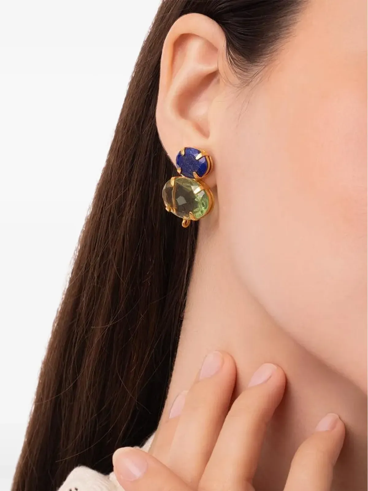 Bounkit Jewelry クォーツドロップイヤリング - 画像2