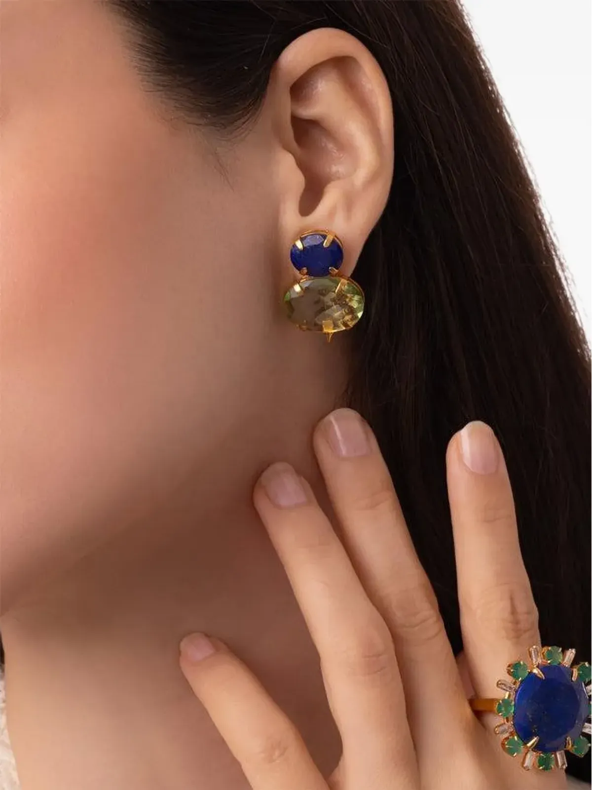 Bounkit Jewelry クォーツドロップイヤリング - 画像3