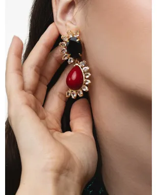 Bounkit Jewelry 宝石をあしらったイヤリング - ゴールド - サムネイル2