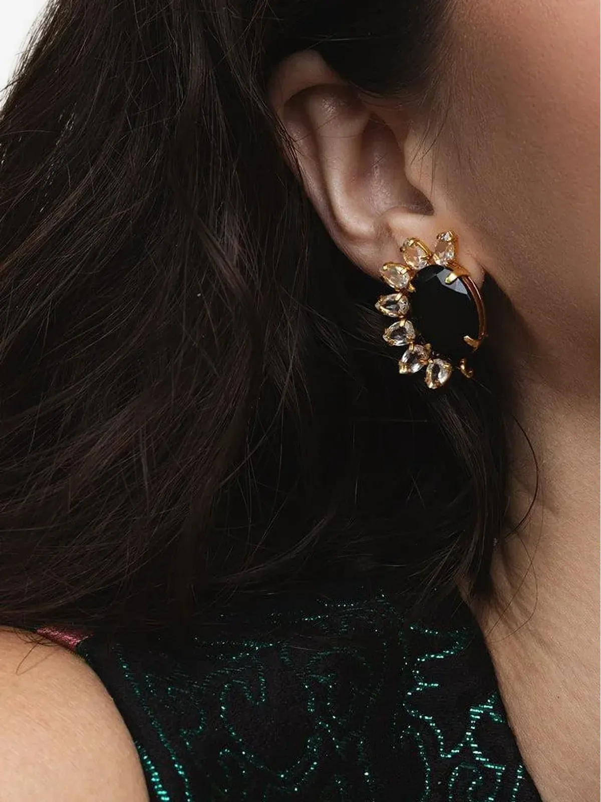 Bounkit Jewelry 宝石をあしらったイヤリング - ゴールド - 画像3