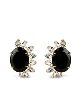 Bounkit Jewelry 宝石をあしらったイヤリング - ゴールド - サムネイル4