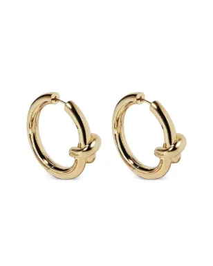 Jennifer Fisher 10Kイエローゴールドプレーテッド ベビー・ノット フープピアス - サムネイル1