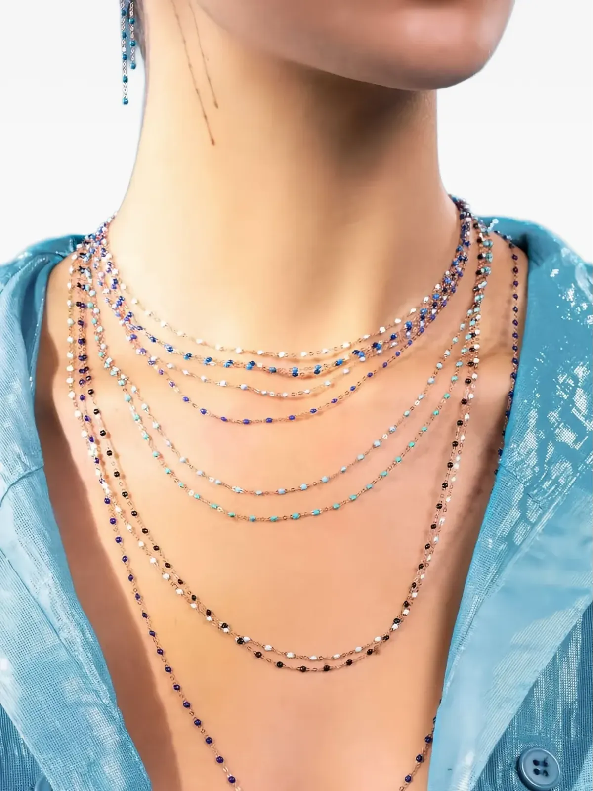 Gigi Clozeau 18K イエローゴールド クラシック ターコイズ ネックレス - 画像2