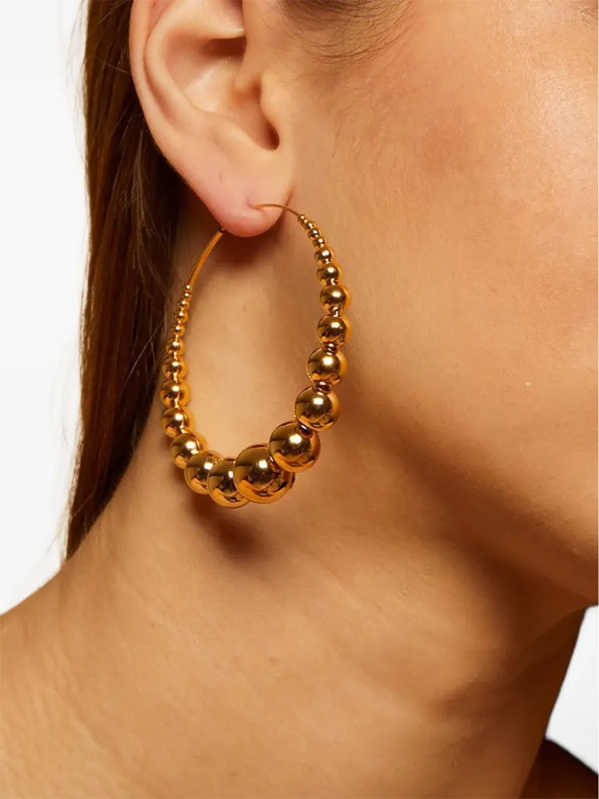 Gas Bijoux ビーズ付きフープピアス - ゴールド - 画像2
