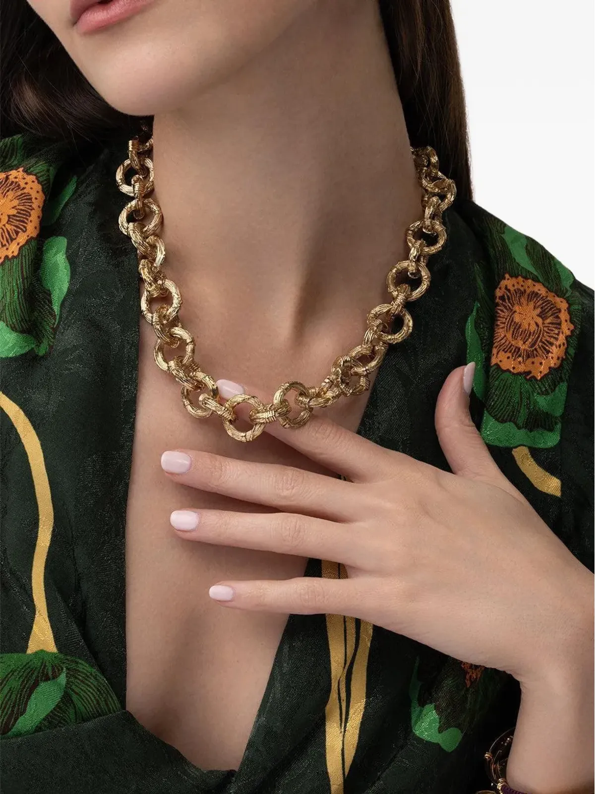 Gas Bijoux チェーンリンク ゴールド ネックレス - 画像2