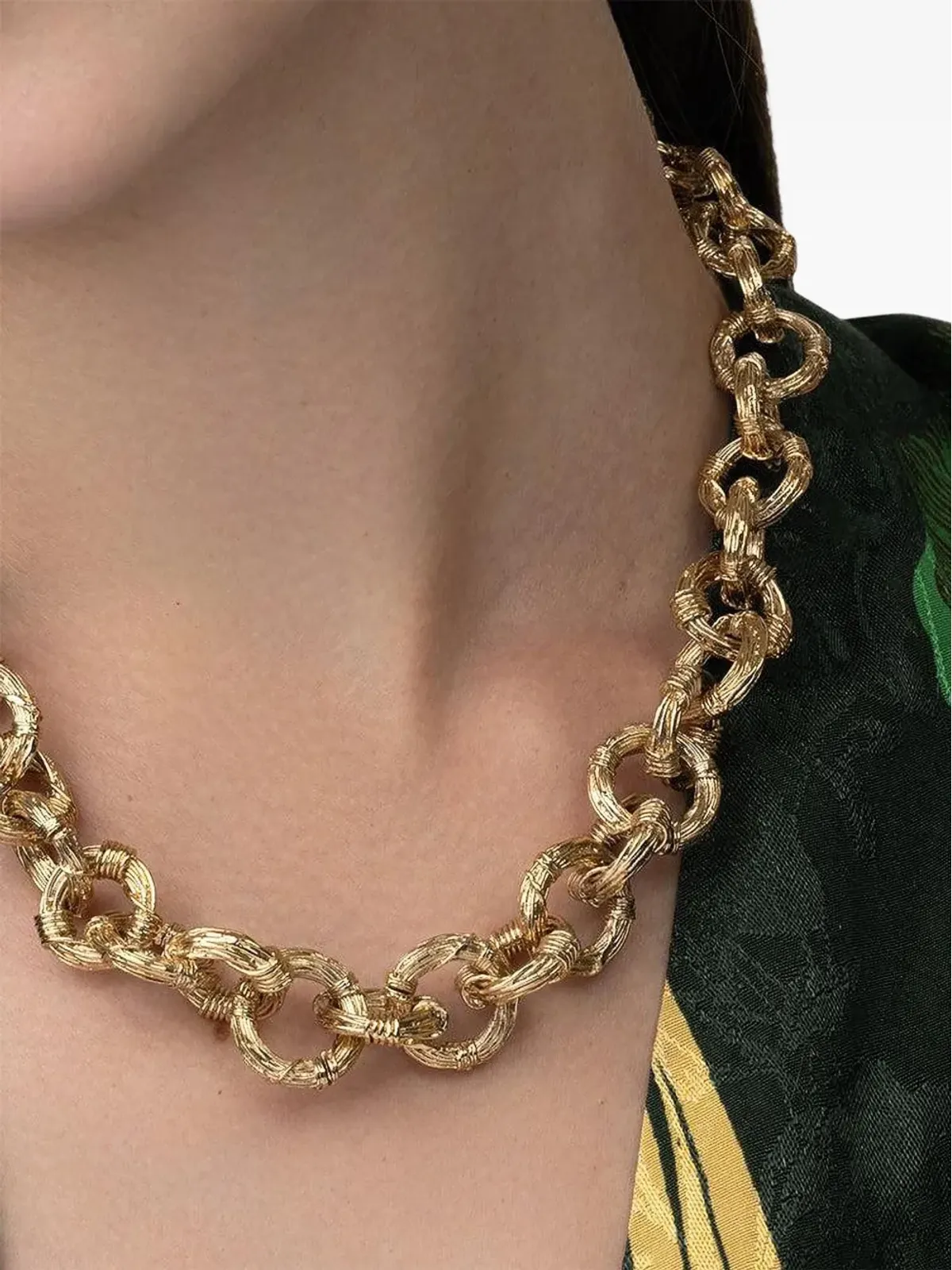 Gas Bijoux チェーンリンク ゴールド ネックレス - 画像3