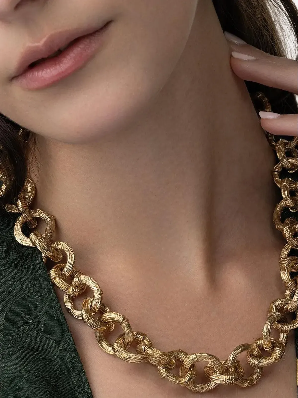 Gas Bijoux チェーンリンク ゴールド ネックレス - 画像4