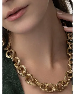 Gas Bijoux チェーンリンク ゴールド ネックレス - サムネイル4