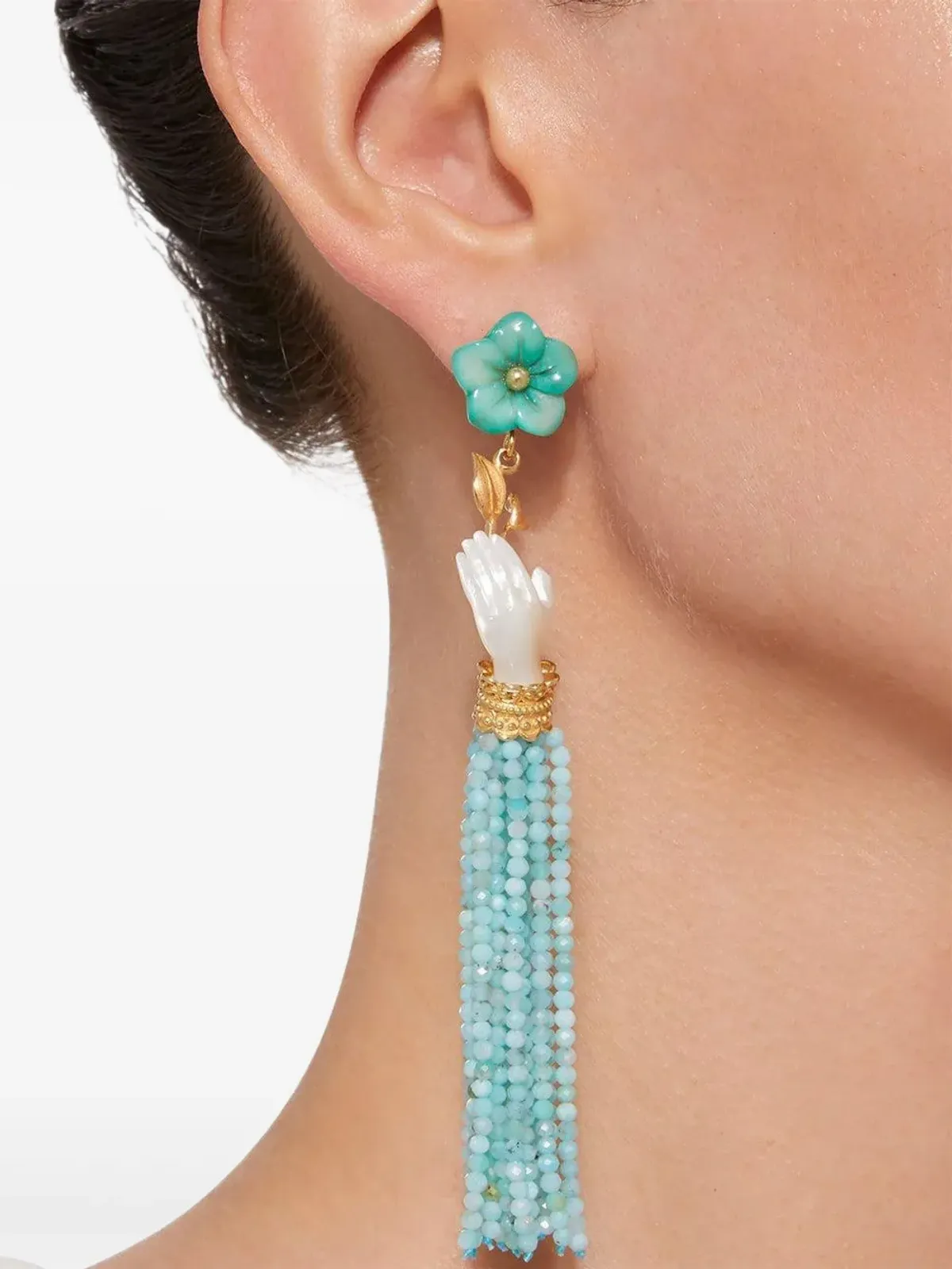 Of Rare Origin Bloom multi-stone earrings - Gold - 画像2