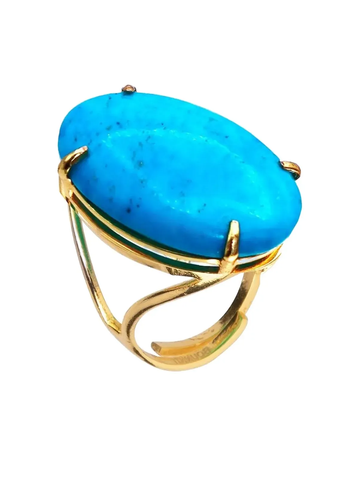 Bounkit Jewelry セリーヌ オーバルストーンリング - 画像3