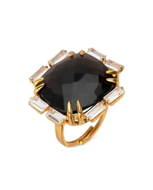 Bounkit Jewelry Lilith onyx quartz ring - Gold - サムネイル2
