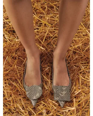 Jacquemus 蛇柄プリントのスリングバックパンプス - サムネイル5
