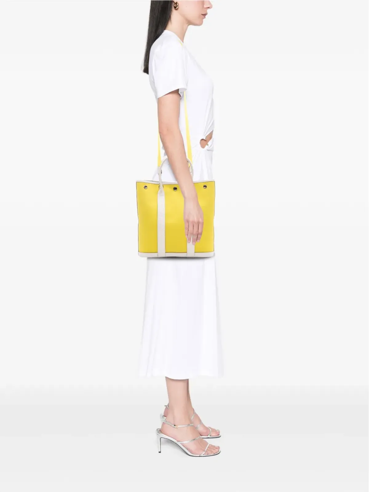 Hermès Pre-Owned トワイユ・エ・ネゴンダ ガーデンファイル28 サッチェル - ホワイト - 画像2