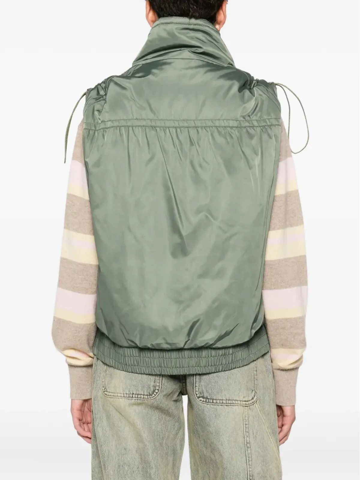 PINKO ノースリーブ ジップフロント ジレ - グリーン - 画像4