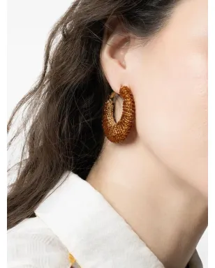 Gas Bijoux Izzia beaded hoop earrings - Gold - サムネイル1