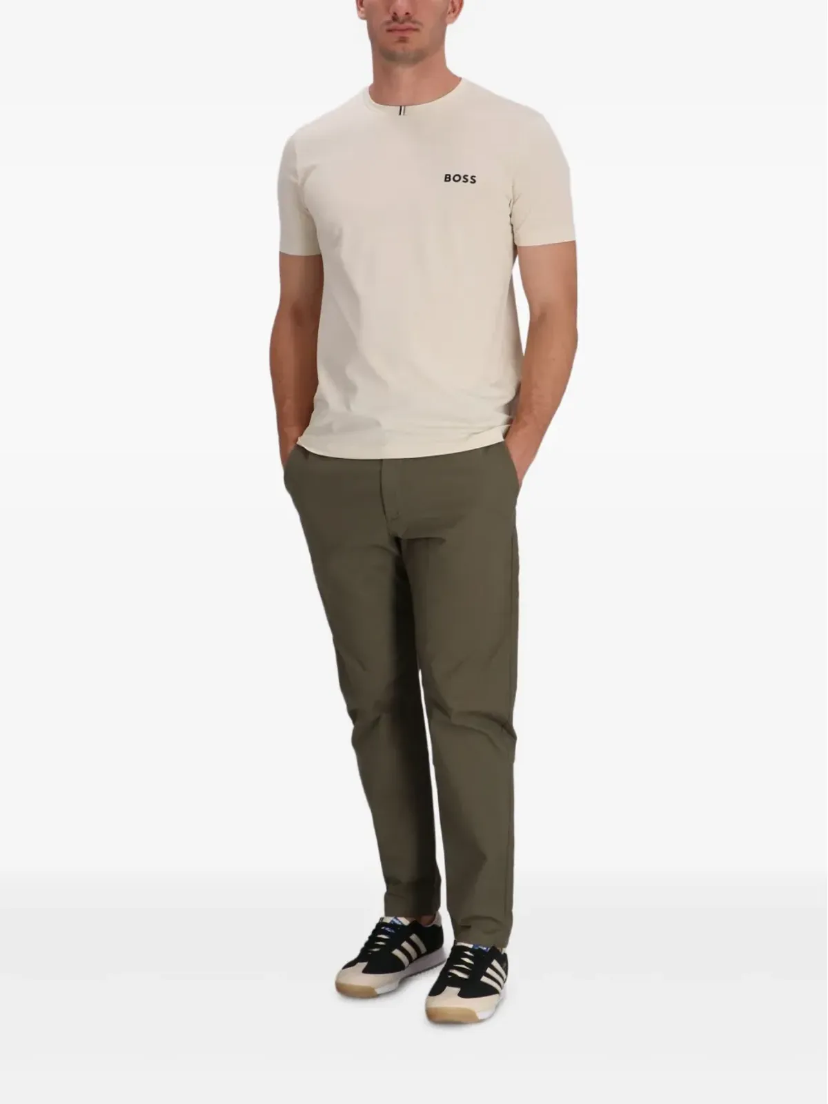 BOSS ロゴディテール コットン Tシャツ - 画像2
