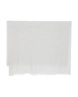 Le Tricot Perugia fringed scarf - White - サムネイル1