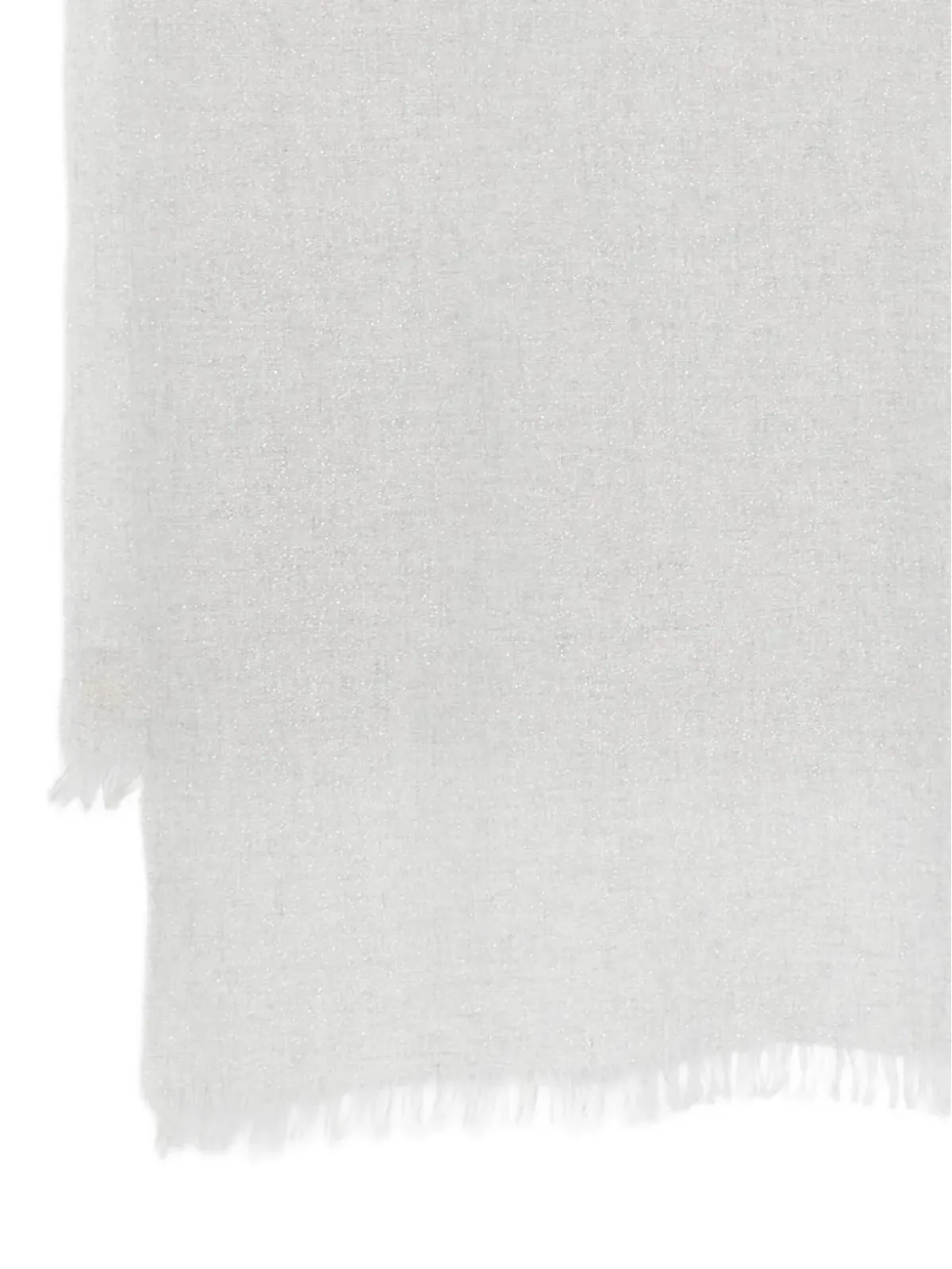 Le Tricot Perugia fringed scarf - White - 画像2