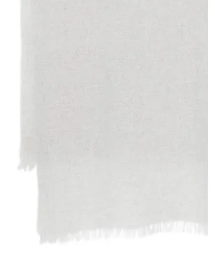 Le Tricot Perugia fringed scarf - White - サムネイル2