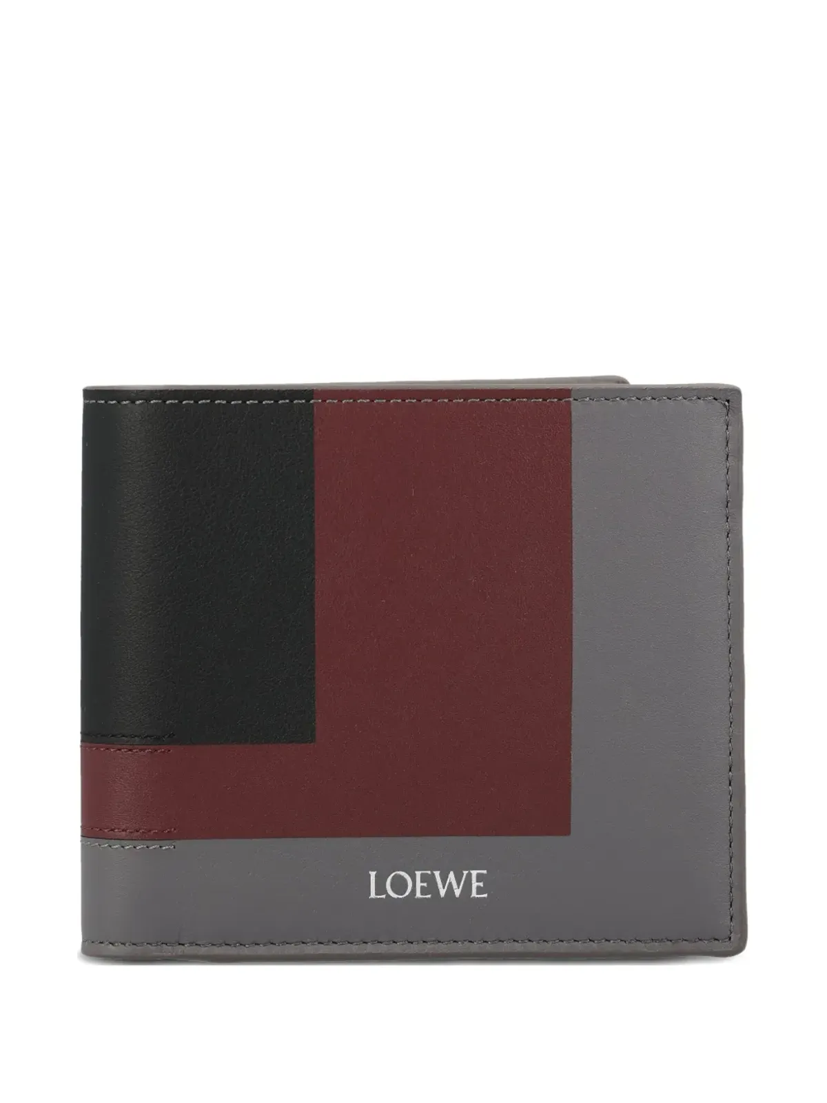 LOEWE カーフスキンパネルド二つ折りウォレット - ブラック - 画像1