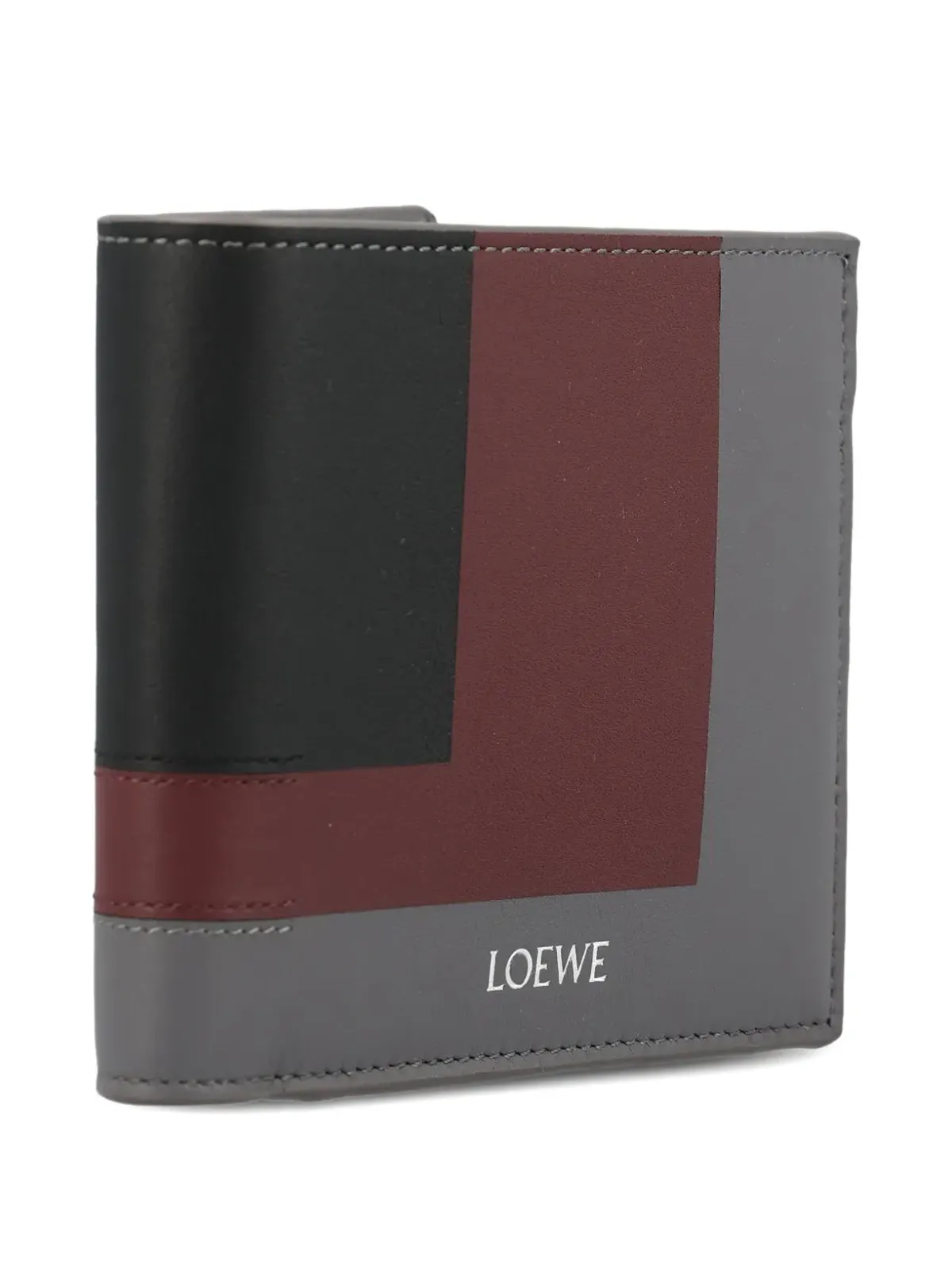 LOEWE カーフスキンパネルド二つ折りウォレット - ブラック - 画像3