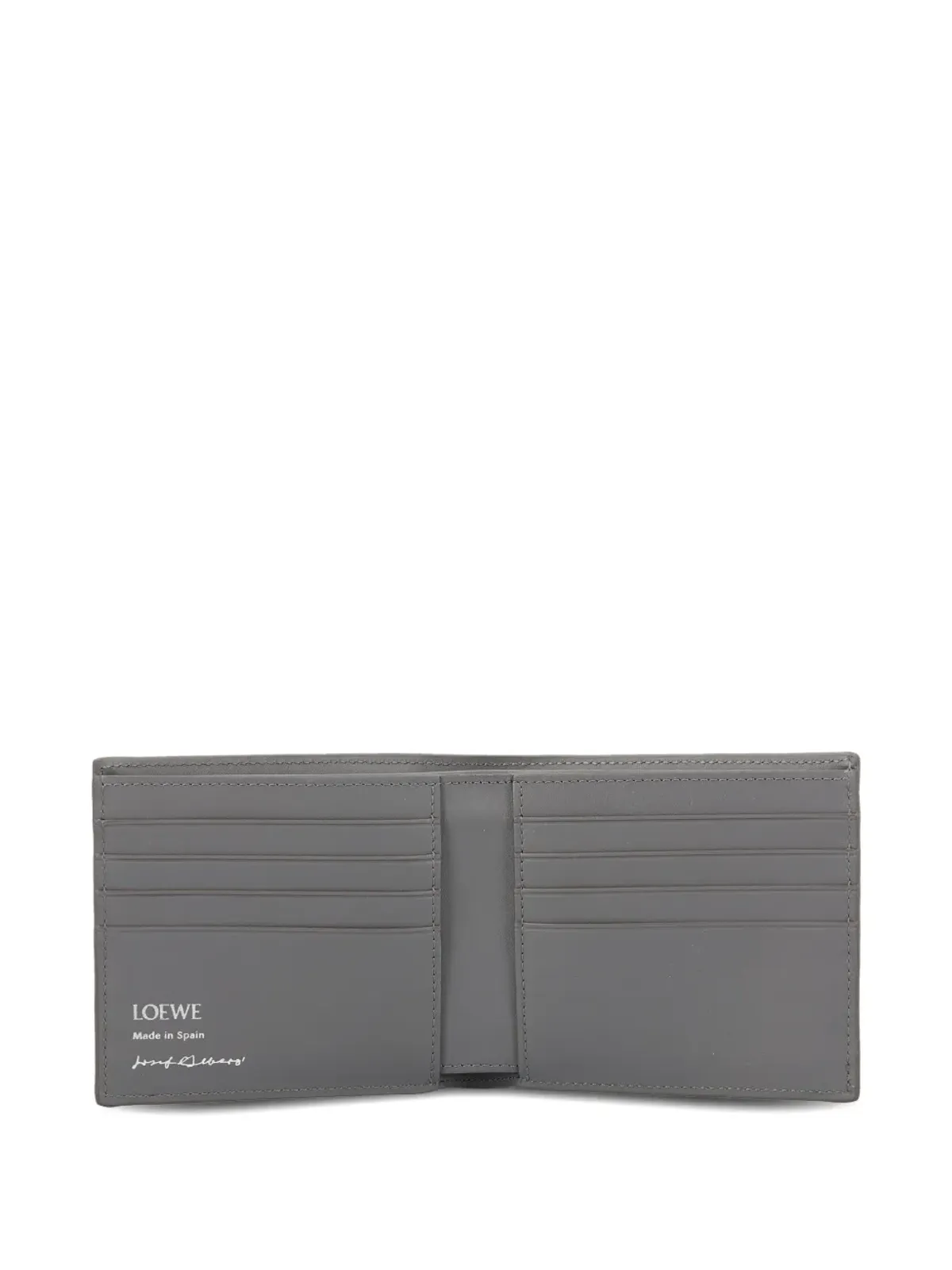 LOEWE カーフスキンパネルド二つ折りウォレット - ブラック - 画像4