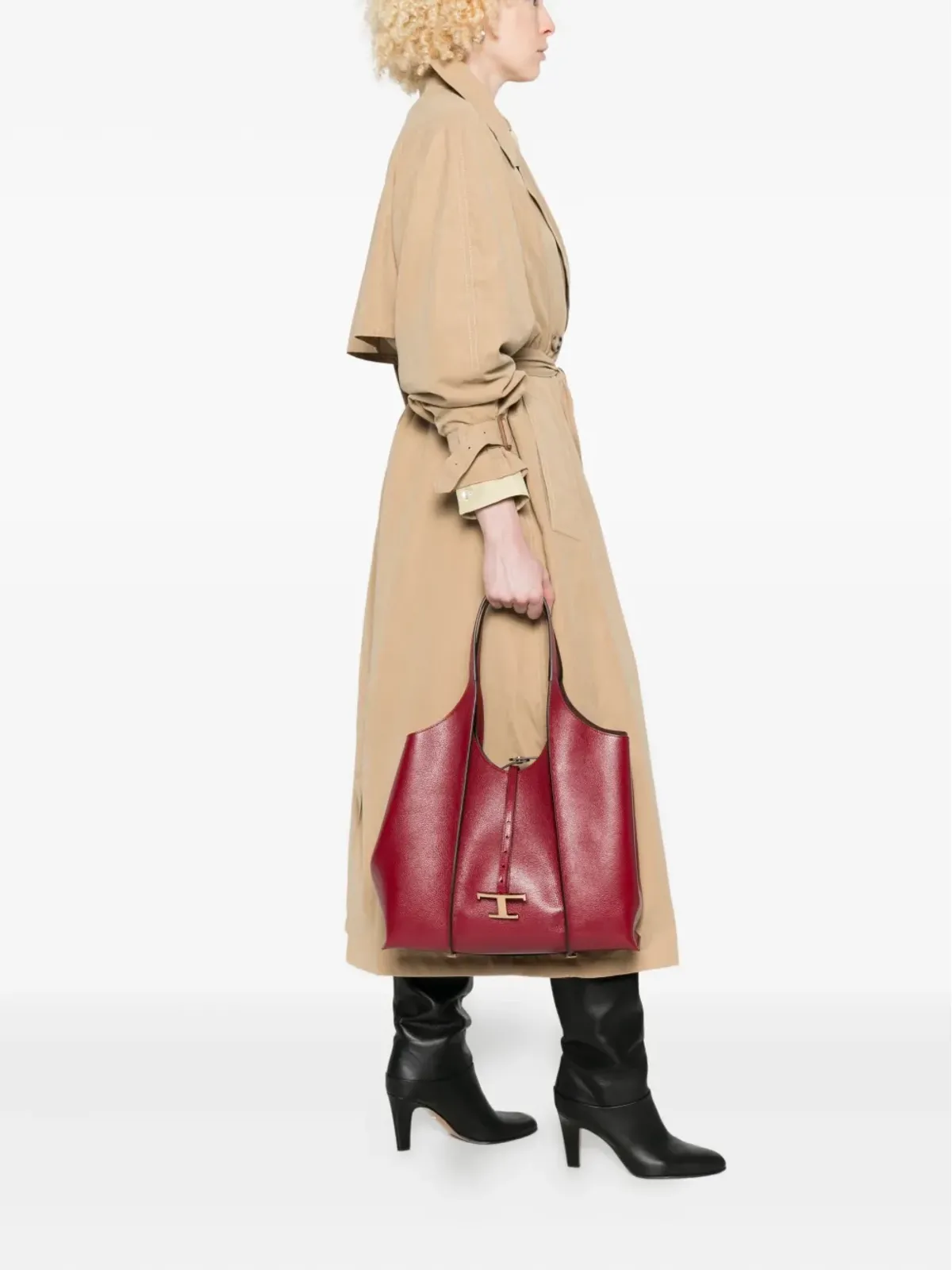 Tod's T-logo レザー ショルダーバッグ - 画像2