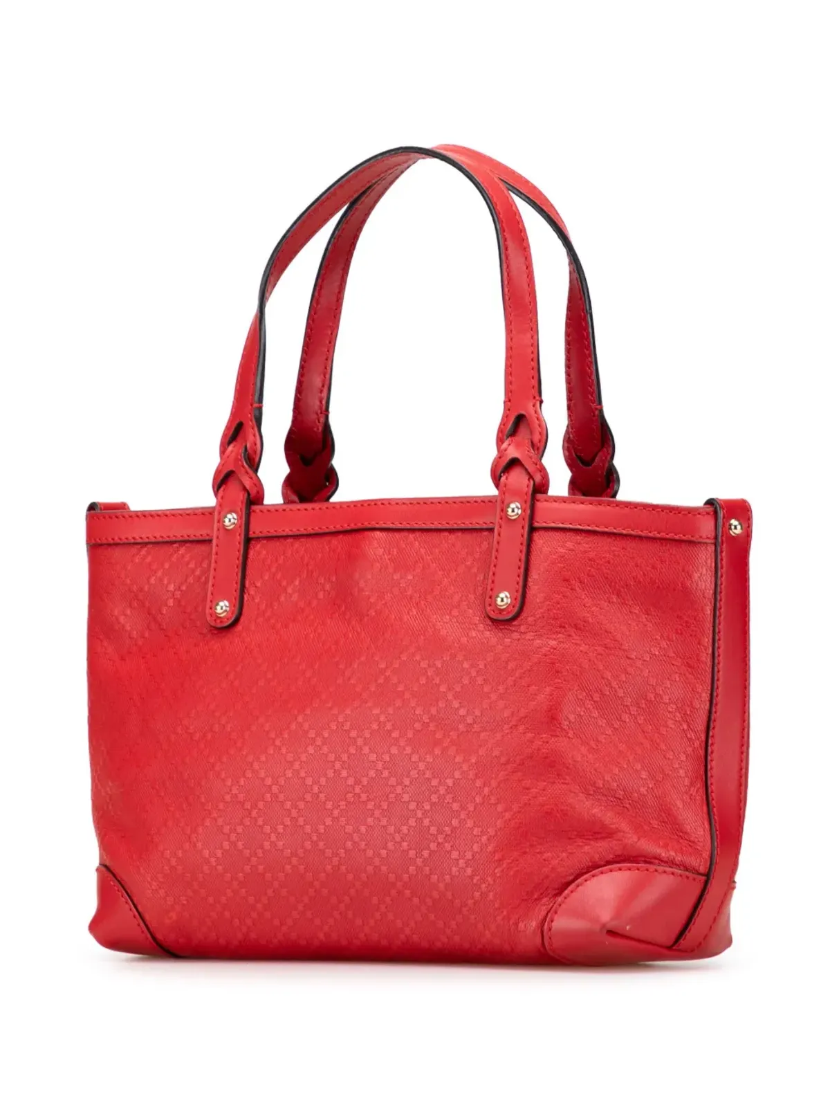 Gucci Pre-Owned ダイヤモンテ レザー・クラフト トートバッグ - レッド - 画像3