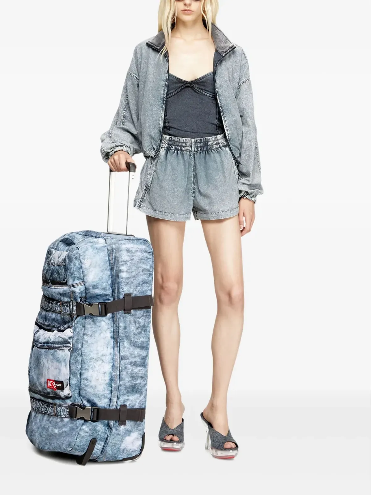 Eastpak x Diesel 大型 Transit'R L デニム風ラゲージ - 画像3