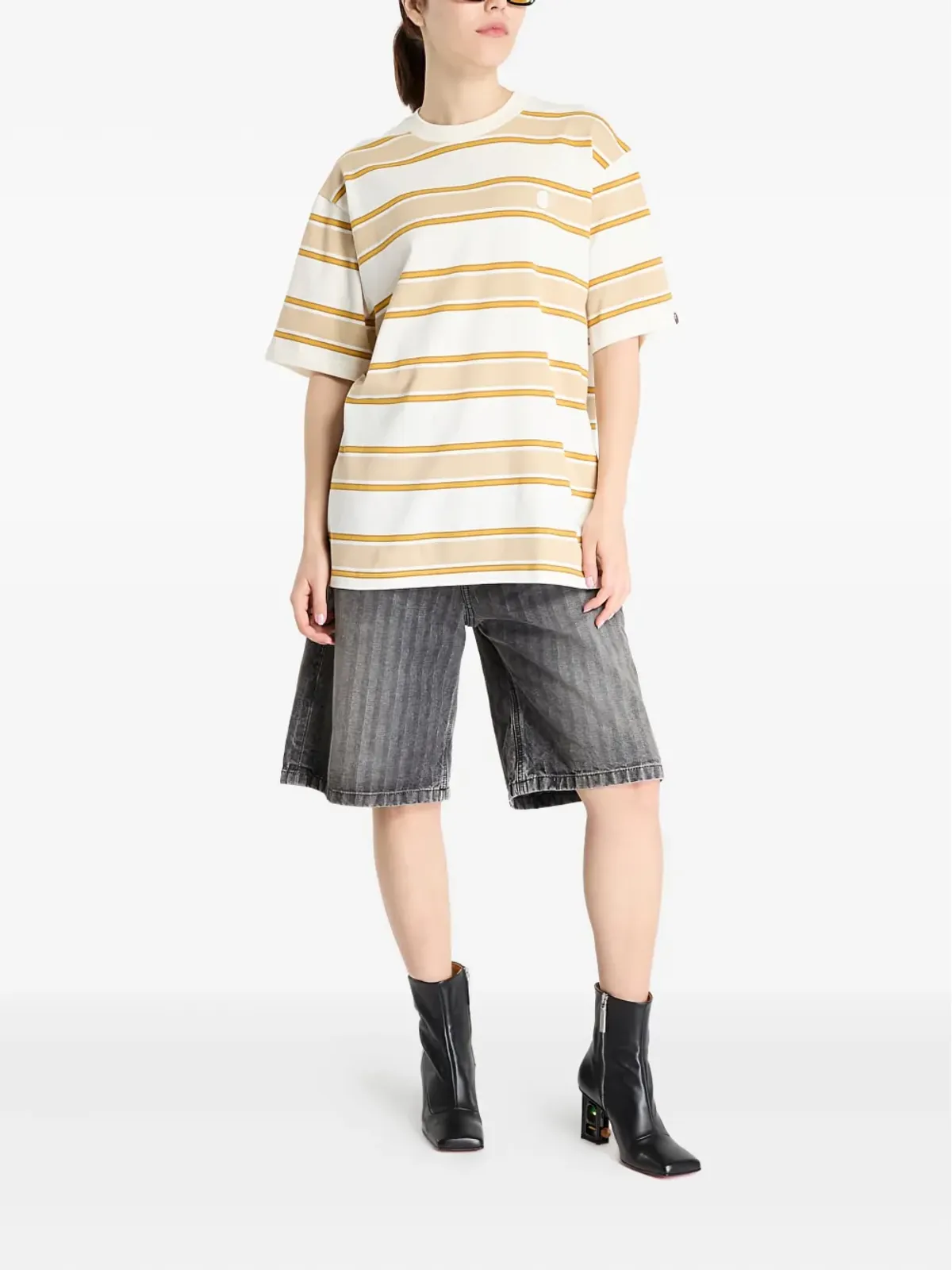 A BATHING APE® ストライプ半袖Tシャツ - 画像2