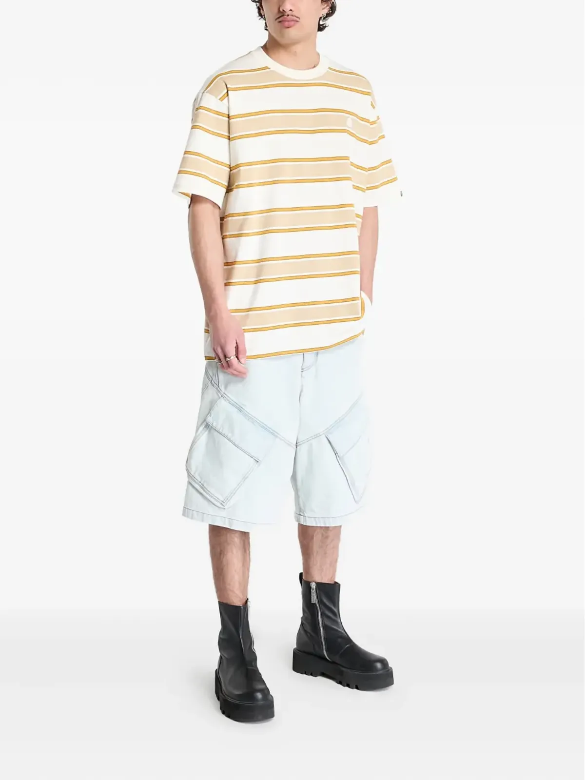 A BATHING APE® ストライプ半袖Tシャツ - 画像3