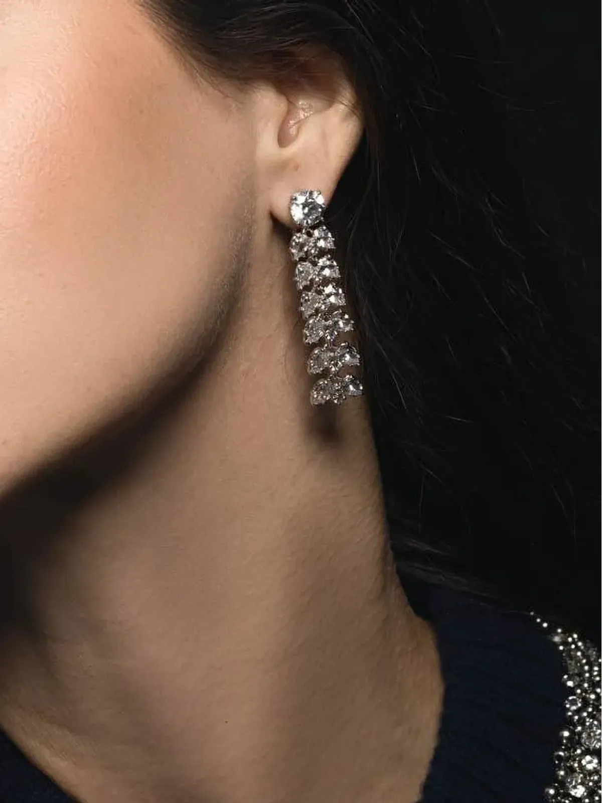 Fantasia by Deserio heart-shaped drop earrings - Silver - 画像2