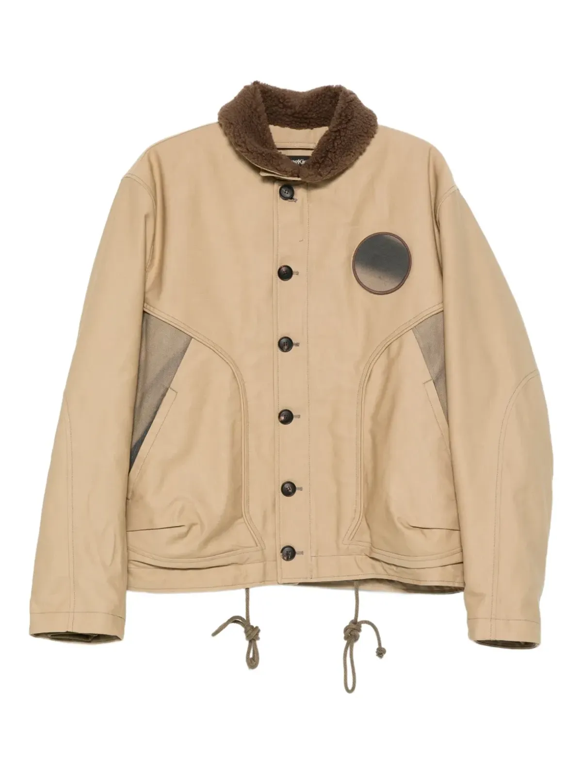 JiyongKim 円形パッチ ボタン留め ジャケット - 画像1