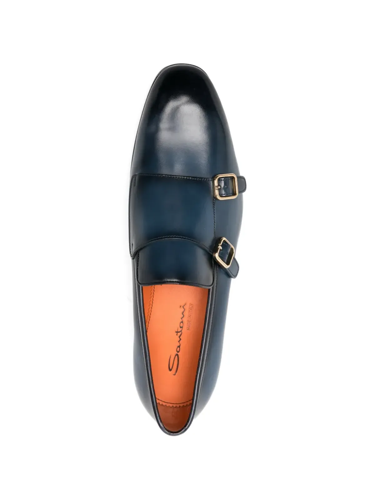 Santoni バックルストラップローファー - ブルー - 画像4