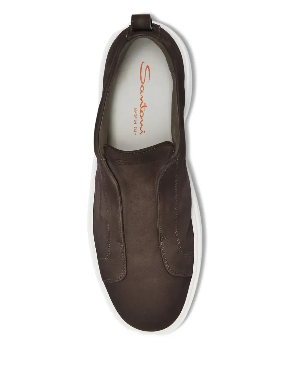 Santoni スリップオン カーフスキンレザー スニーカー - 画像3