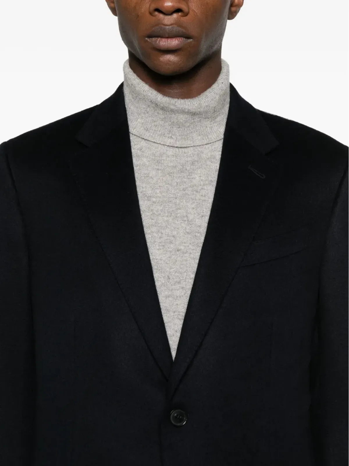 Zegna ボタン留めカシミアジャケット - ブルー - 画像5
