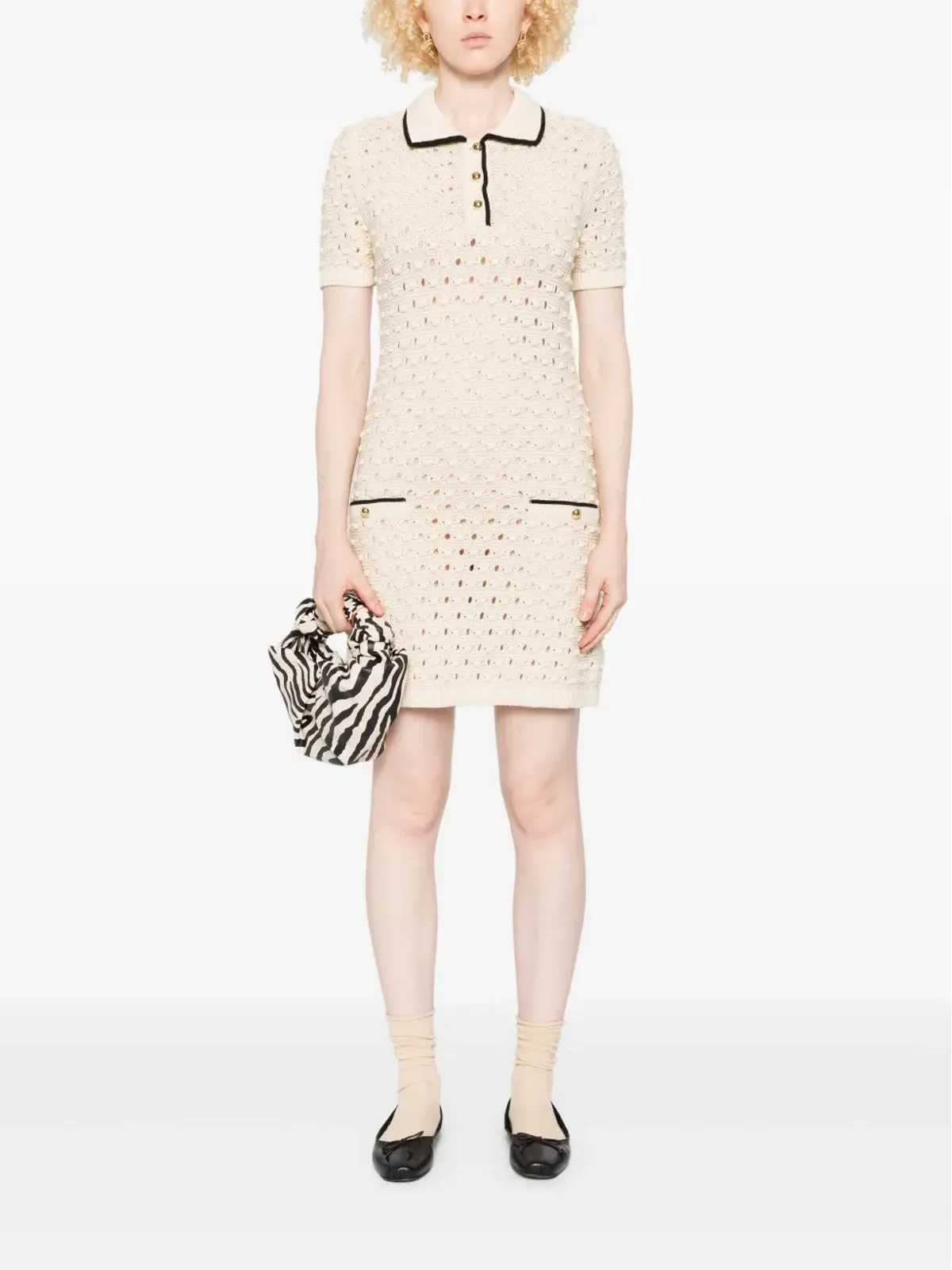 FRAME The Bauble open-knit mini dress - 画像2