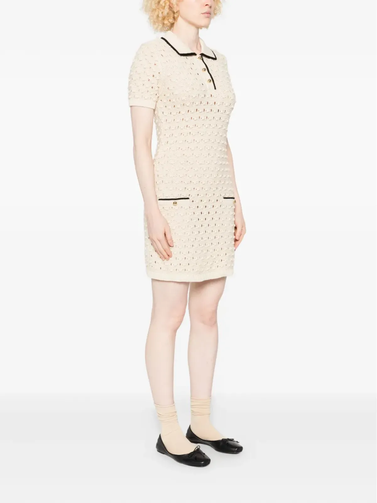 FRAME The Bauble open-knit mini dress - 画像3