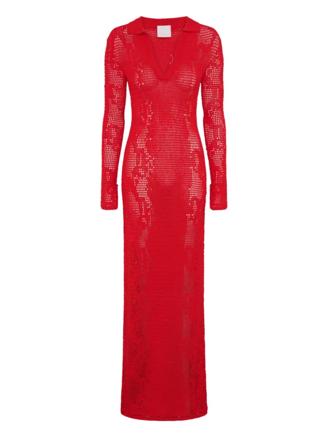 Paris Georgia Paris Georgia クロシェ編みマキシドレスの商品画像